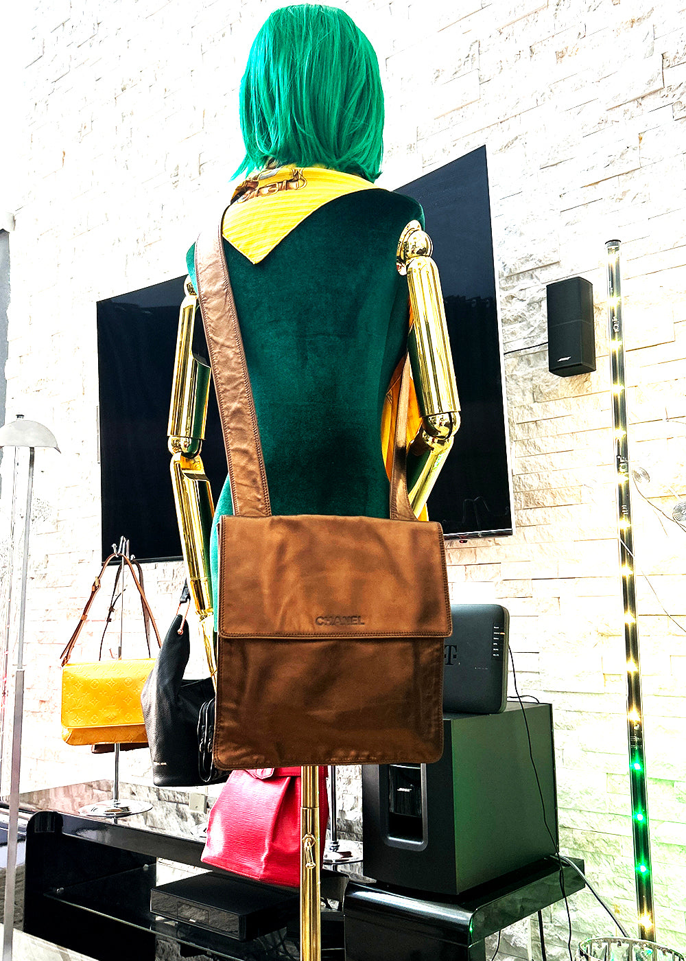 Chanel Logo Flap Messenger Bag