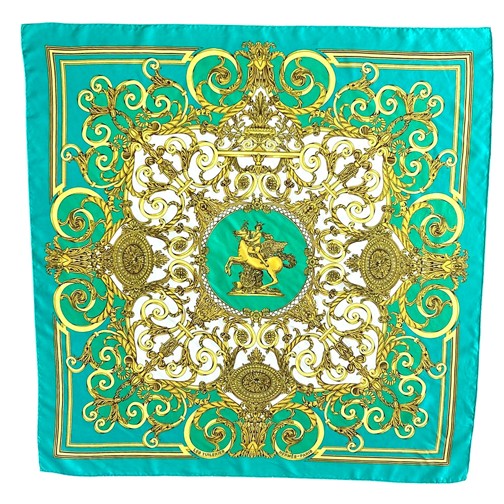 Hermès 100% Silk Les Tuileries Silk Scarf 90cm