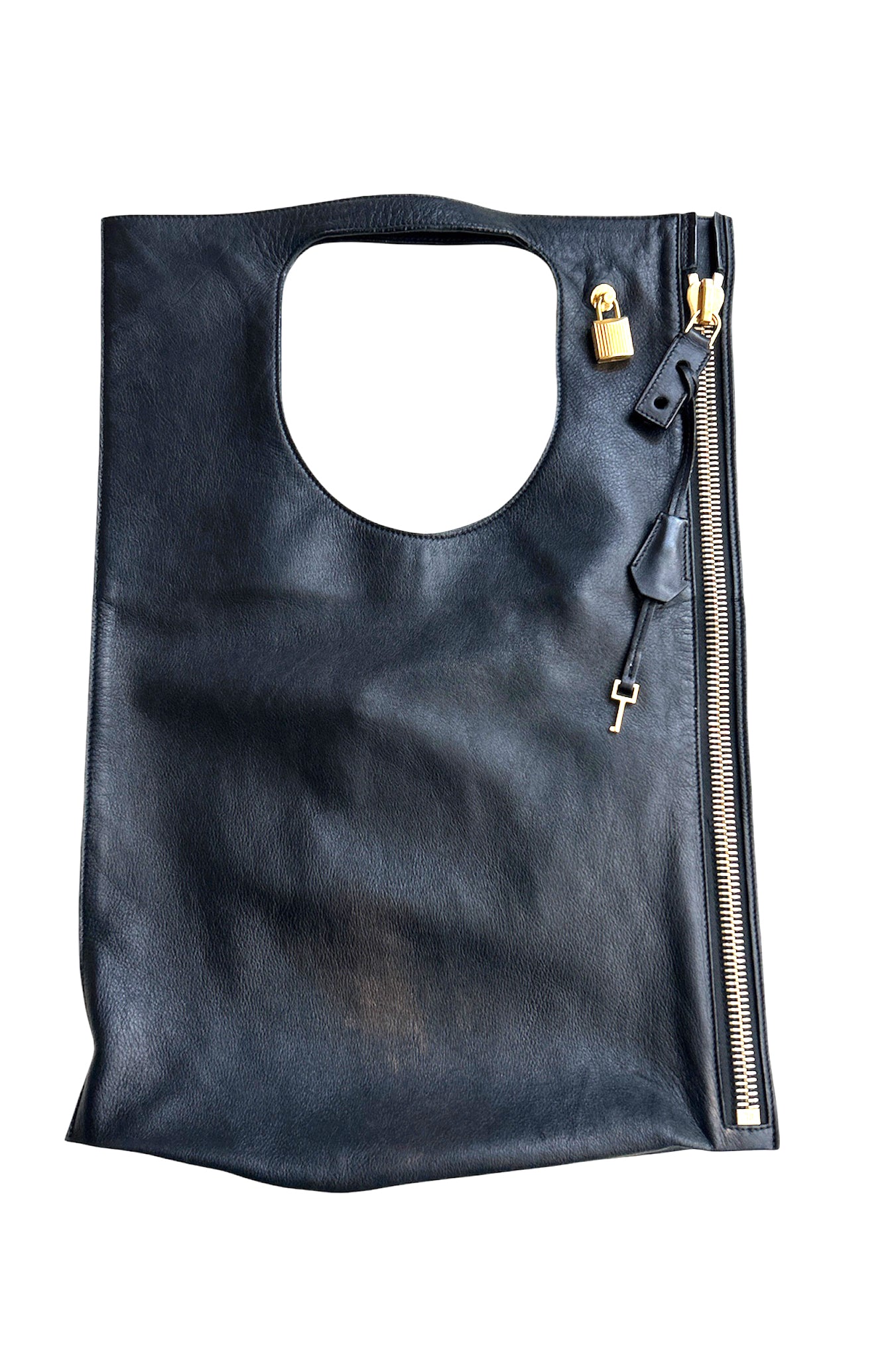 Tom Ford Alix Grained Leather Flat Shoulder Bag