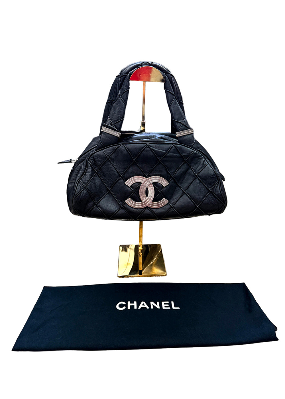 Chanel Black Quilted Leather Chanel Bowler bag