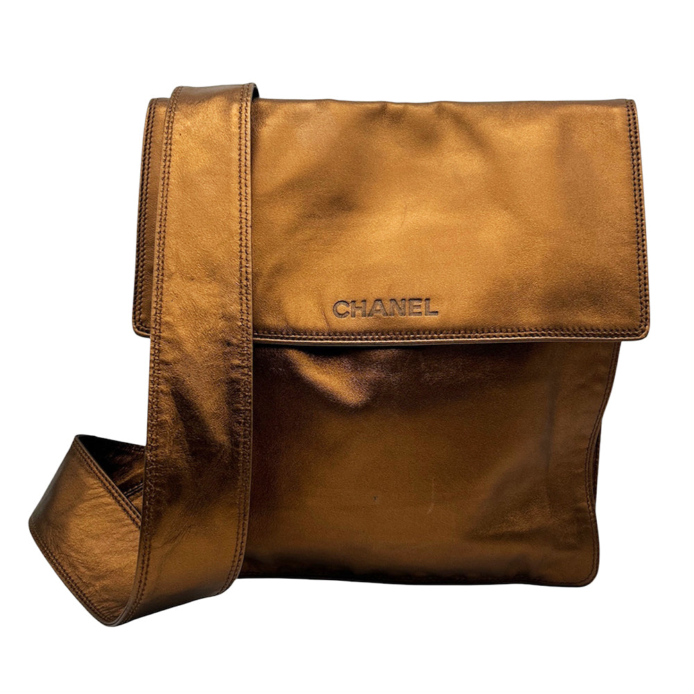 Chanel Logo Flap Messenger Bag