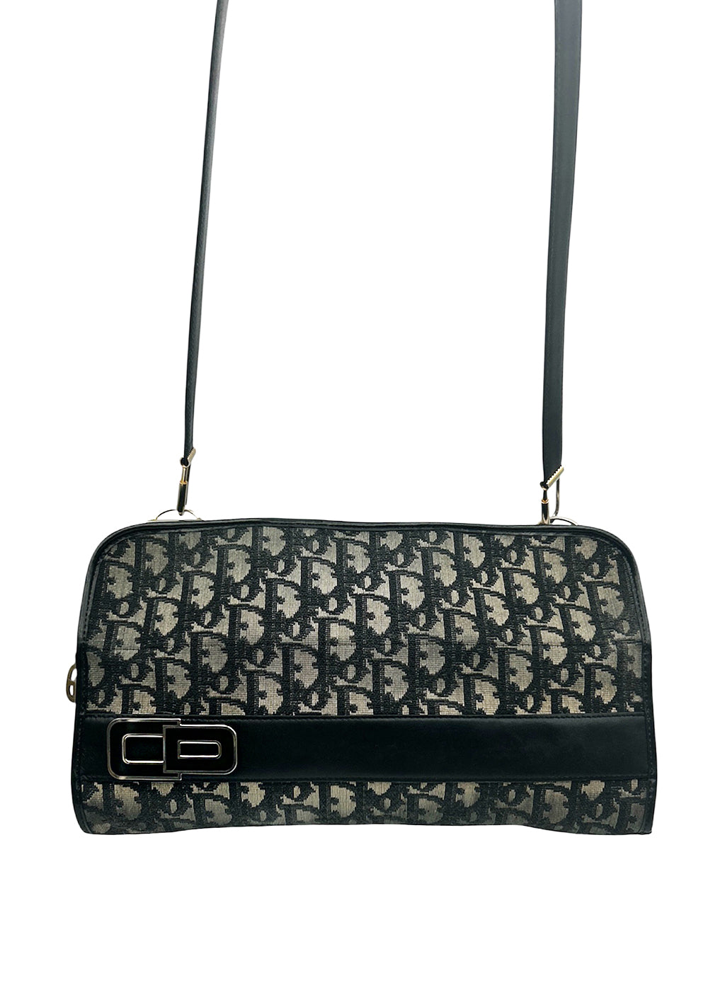 CHRISTIAN DIOR Trotter Edition Canvas & Leather Shoulder Bag