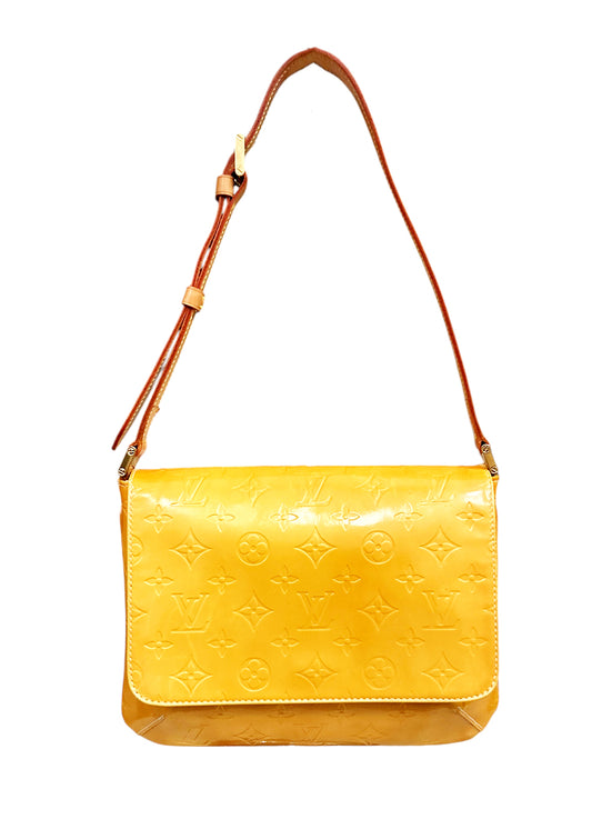 Louis Vuitton Handbag Thompson Street Yellow Vernis Leather