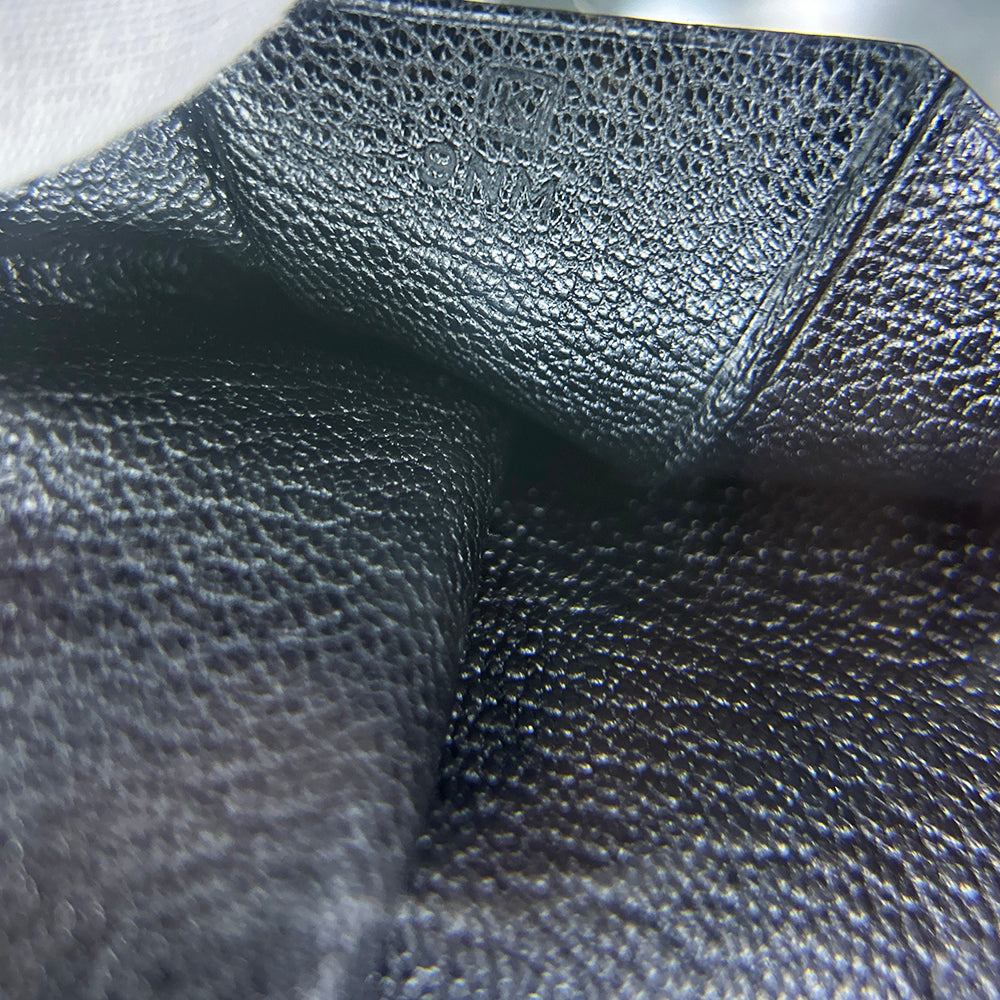 HERMES Lizard Bean Classic Long Wallet Black