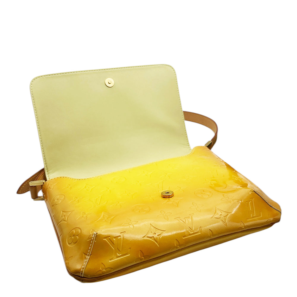 Louis Vuitton Handbag Thompson Street Yellow Vernis Leather