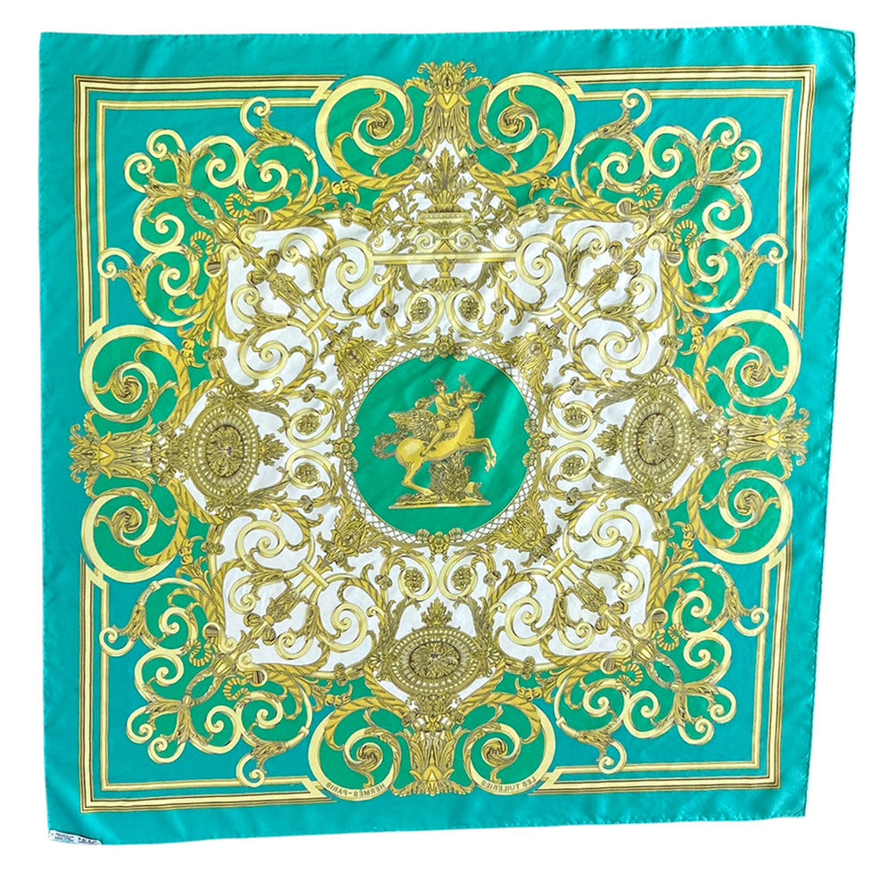 Hermès 100% Silk Les Tuileries Silk Scarf 90cm