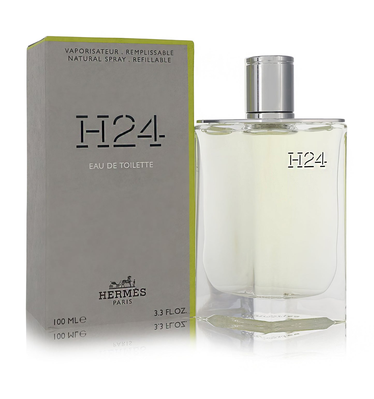 H24 by Hermès for Men - Eau De Toilette Refillable Spray 3.3 oz