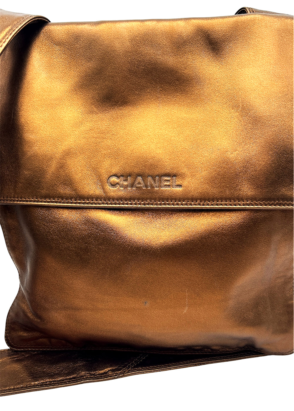 Chanel Logo Flap Messenger Bag