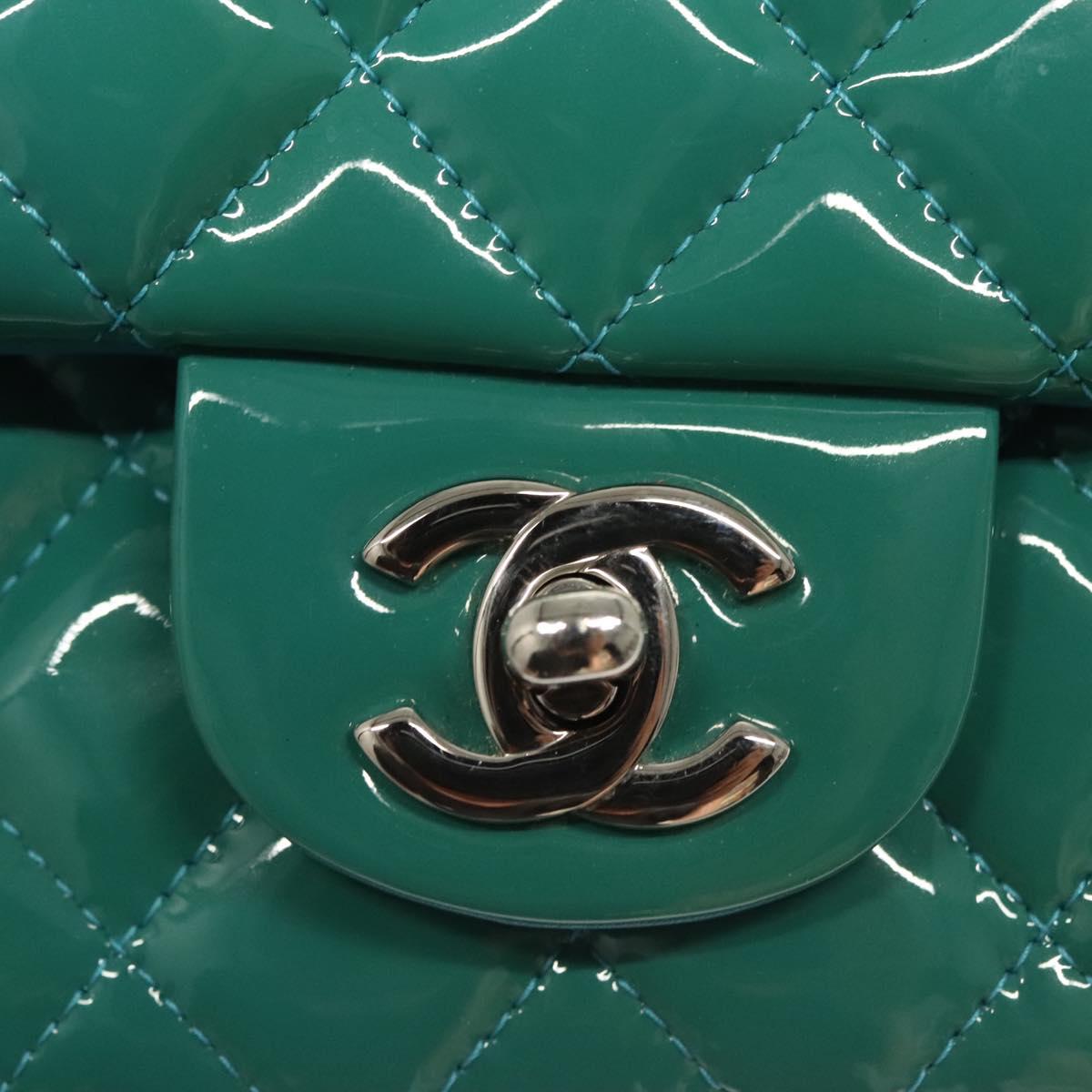 Chanel Wallet On Chain Patent Leather Green