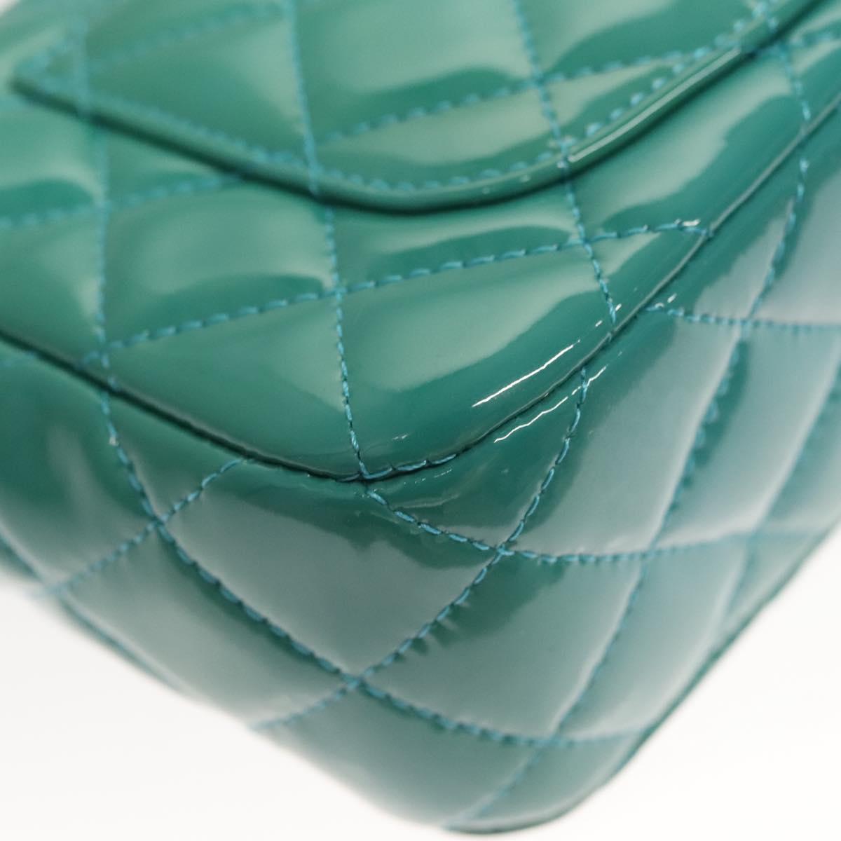 Chanel Wallet On Chain Patent Leather Green