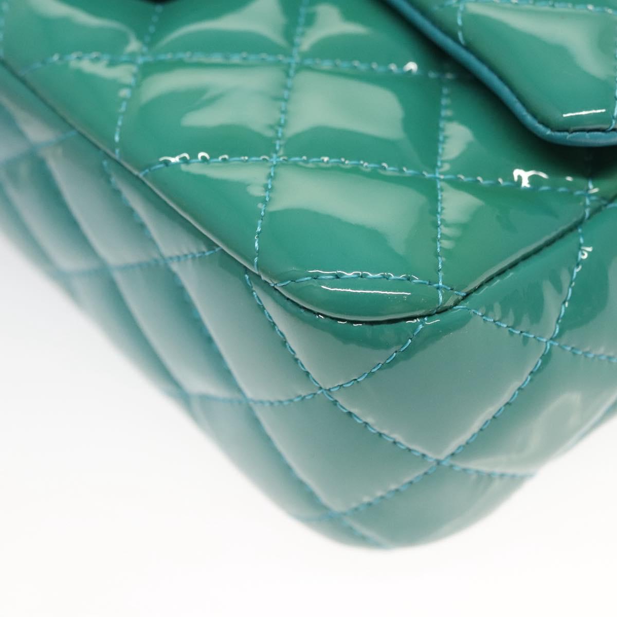 Chanel Wallet On Chain Patent Leather Green