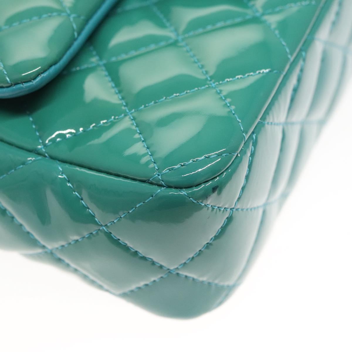 Chanel Wallet On Chain Patent Leather Green