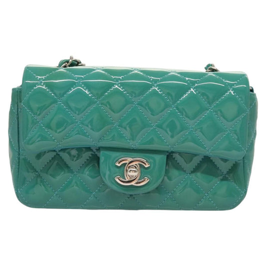 Chanel Wallet On Chain Patent Leather Green