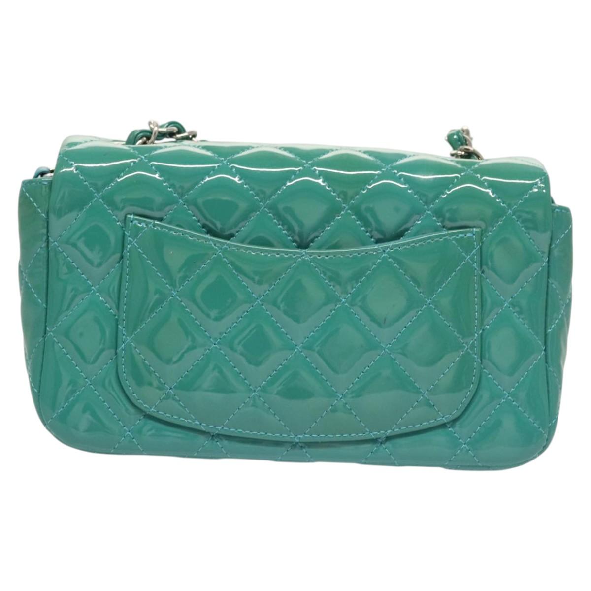 Chanel Wallet On Chain Patent Leather Green