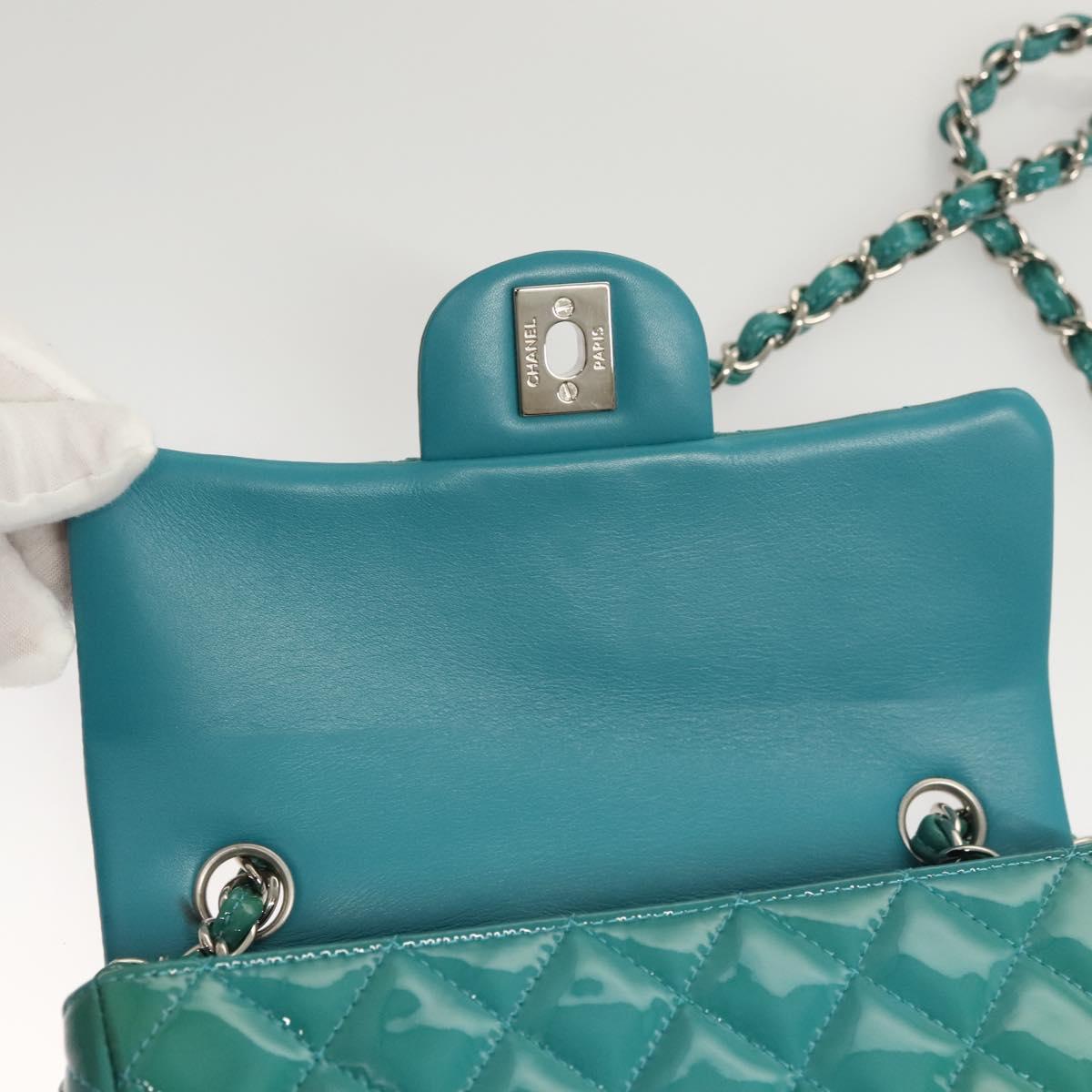 Chanel Wallet On Chain Patent Leather Green