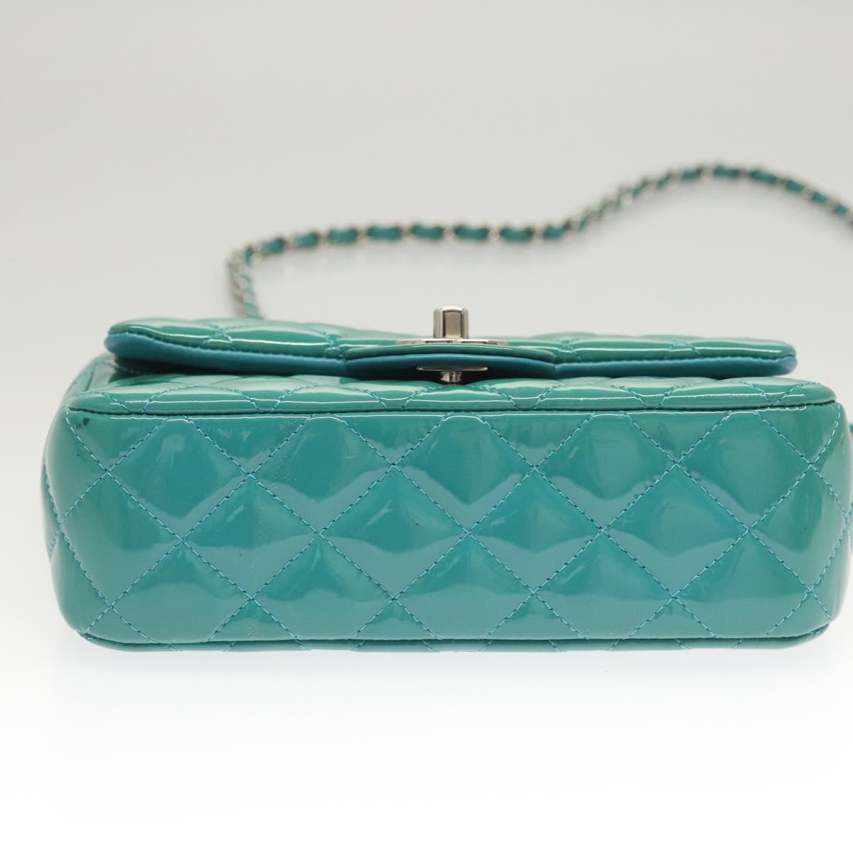 Chanel Wallet On Chain Patent Leather Green