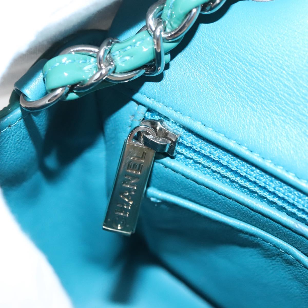 Chanel Wallet On Chain Patent Leather Green