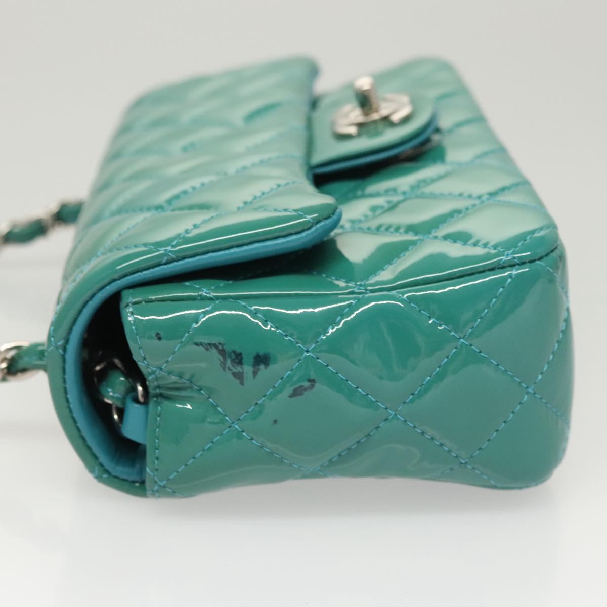 Chanel Wallet On Chain Patent Leather Green