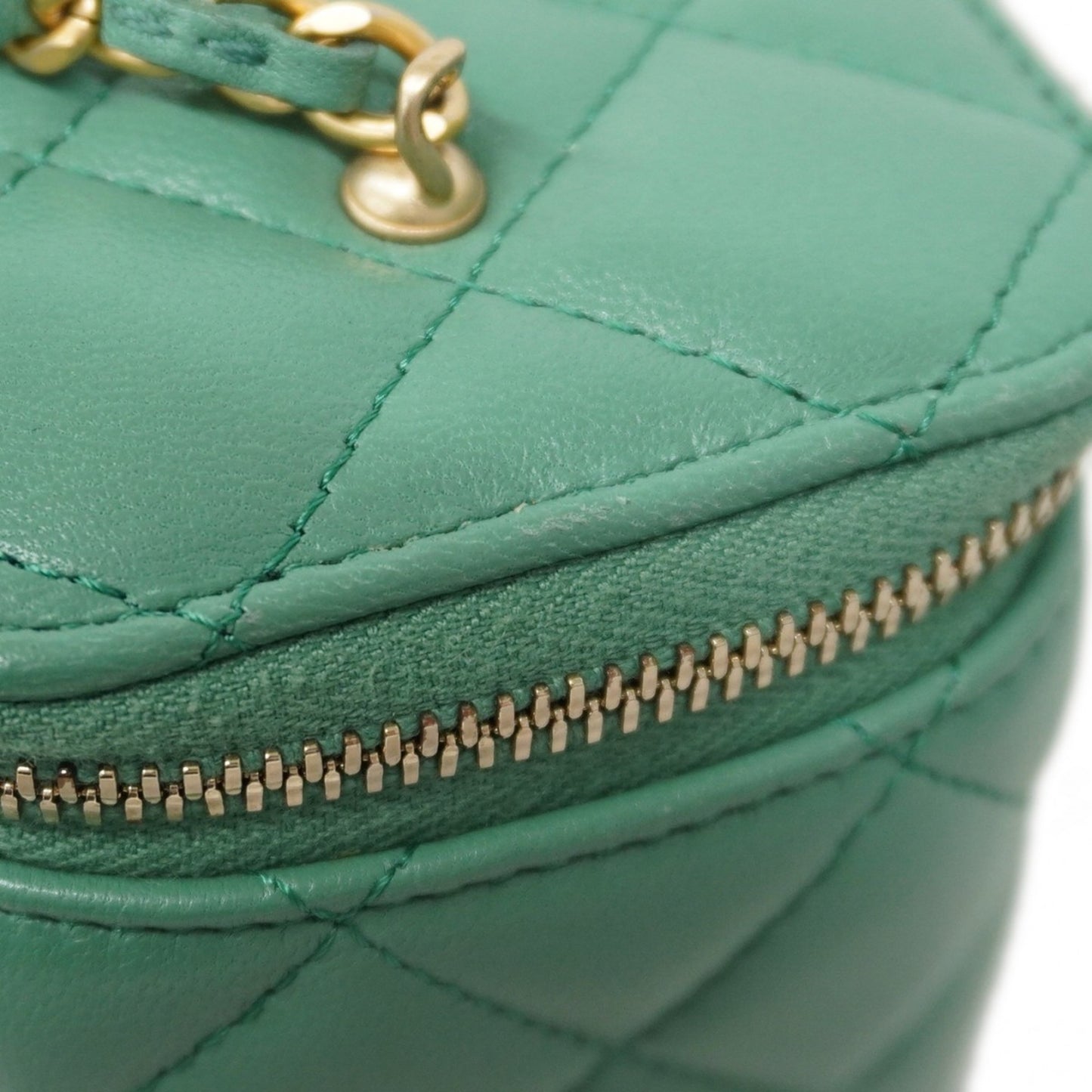 Chanel Vanity Leather Green