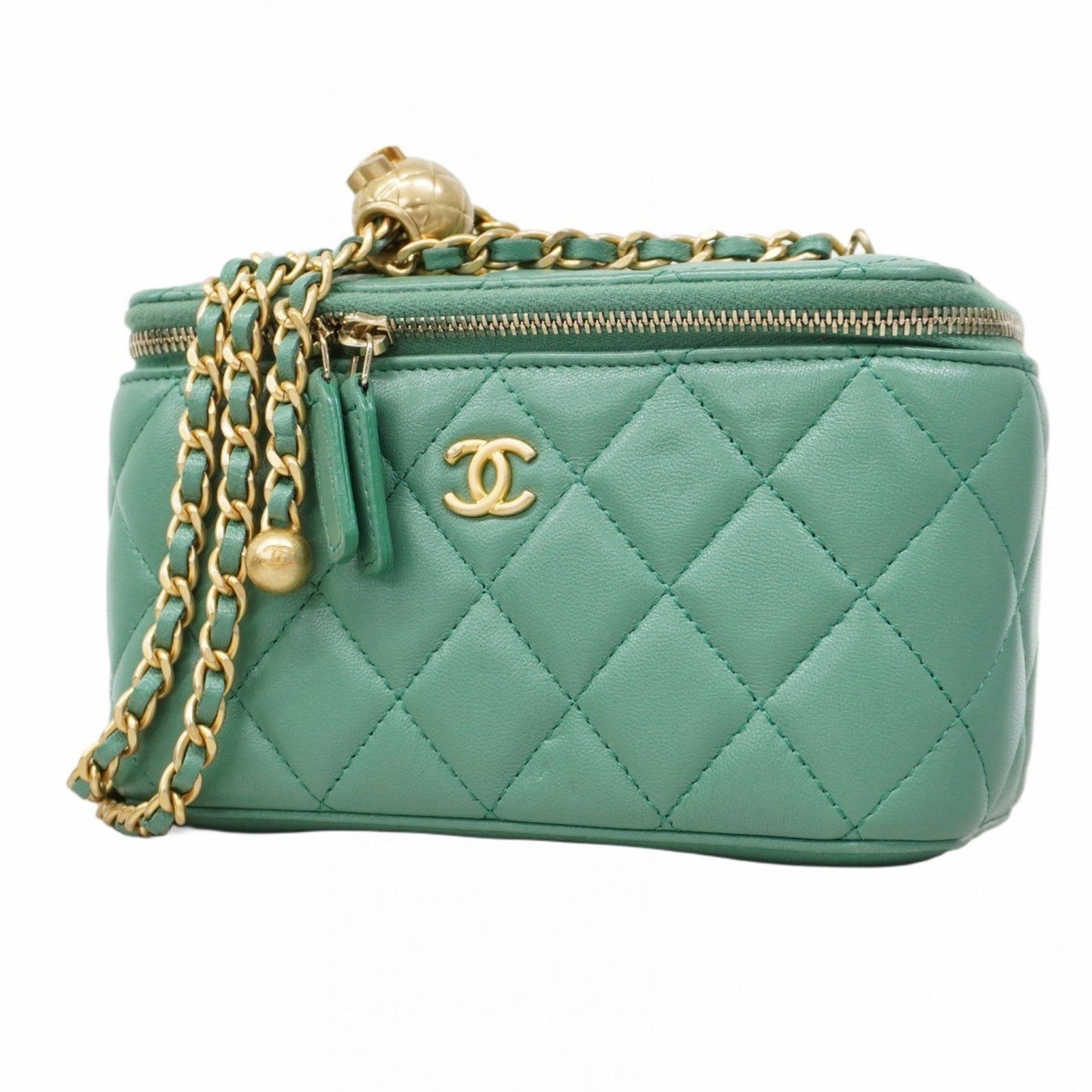 Chanel Vanity Leather Green
