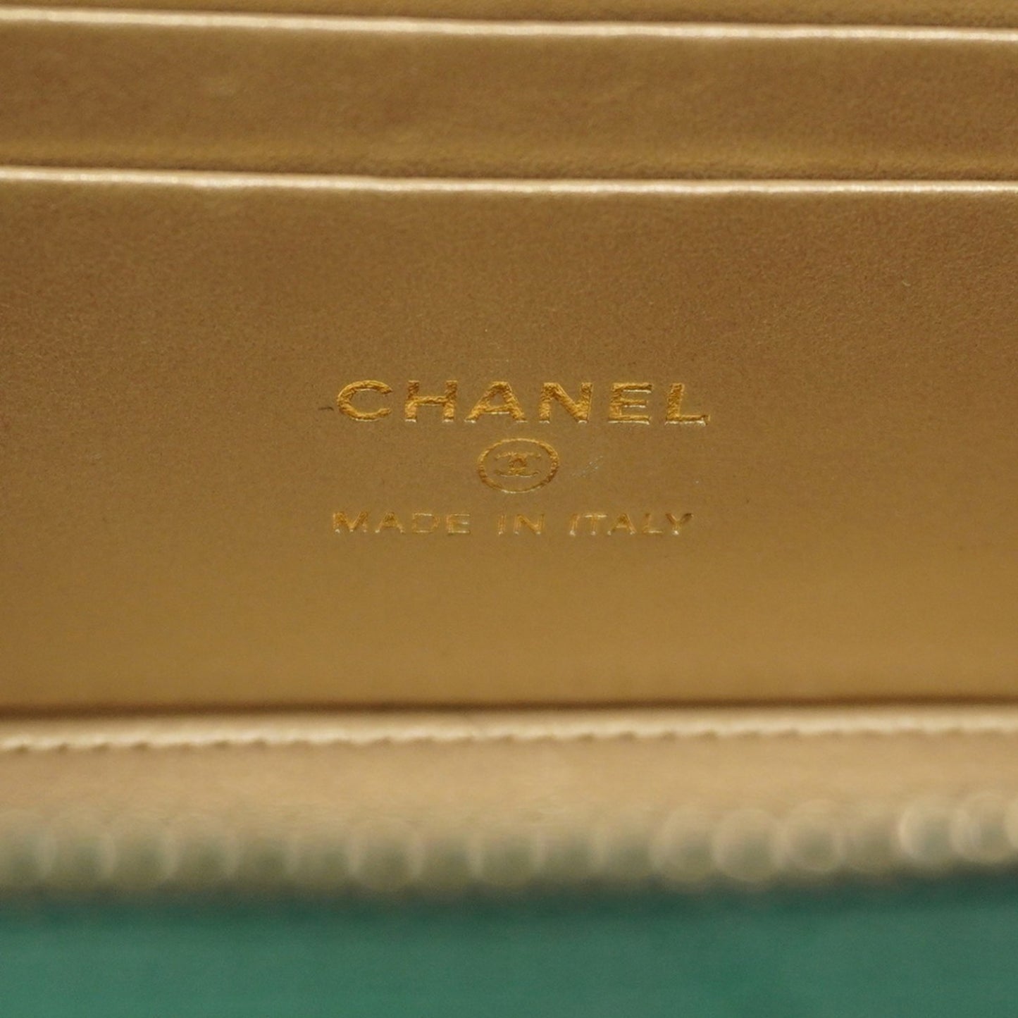 Chanel Vanity Leather Green