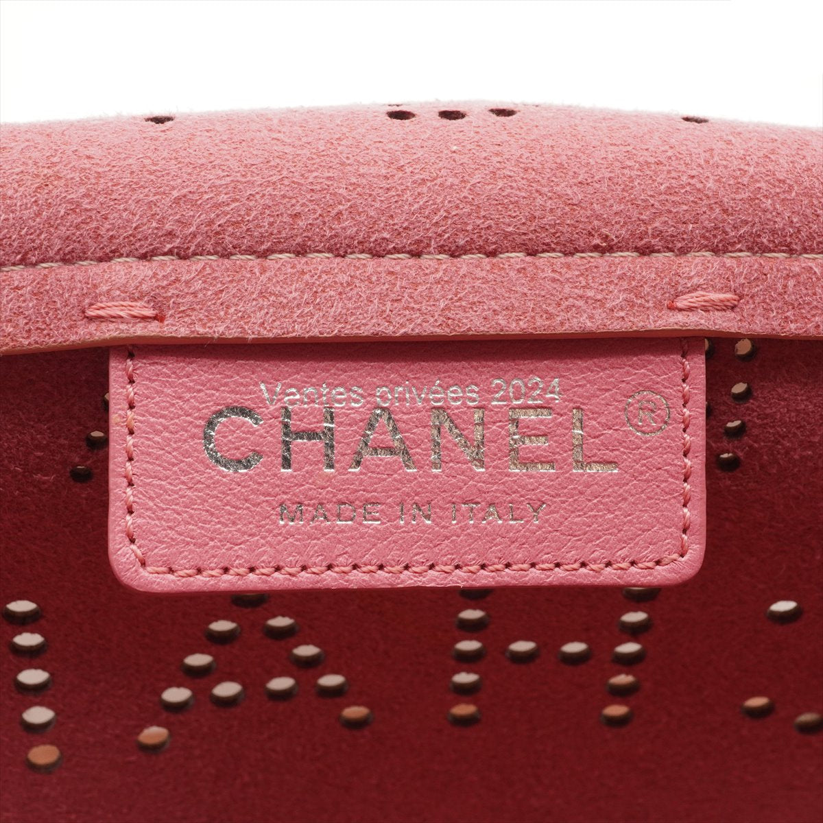 Chanel Coco Mark Punching leather Single Flap Double Chain Bag