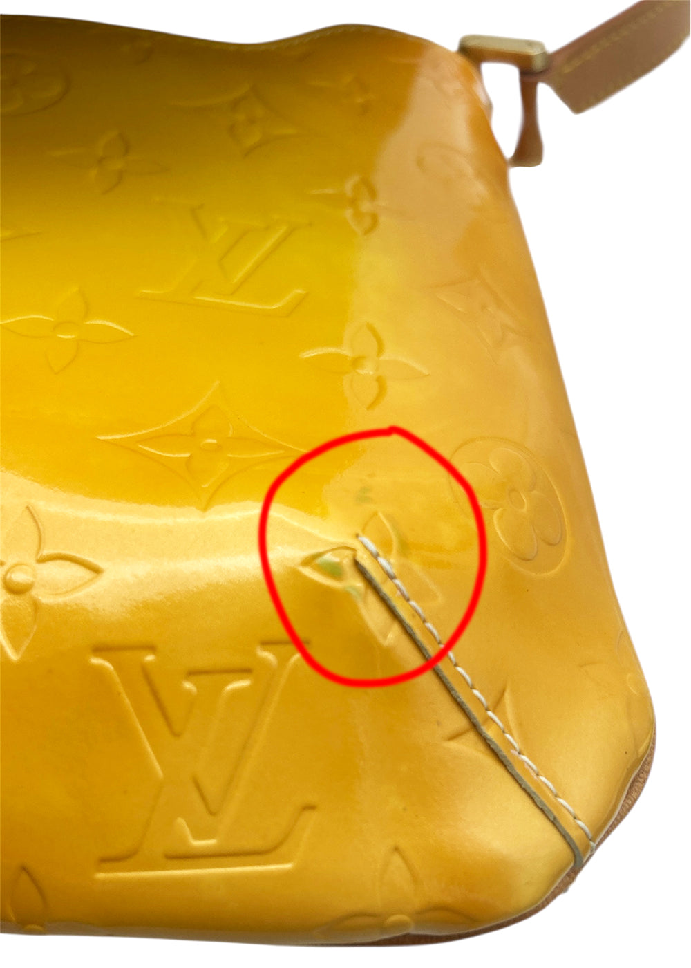 Louis Vuitton Handbag Thompson Street Yellow Vernis Leather