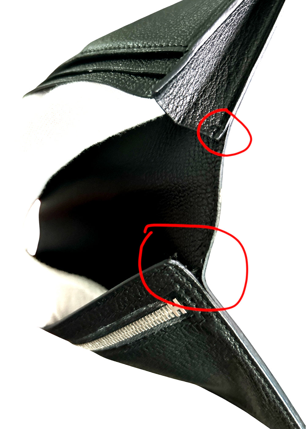 HERMES Lizard Bean Classic Long Wallet Black