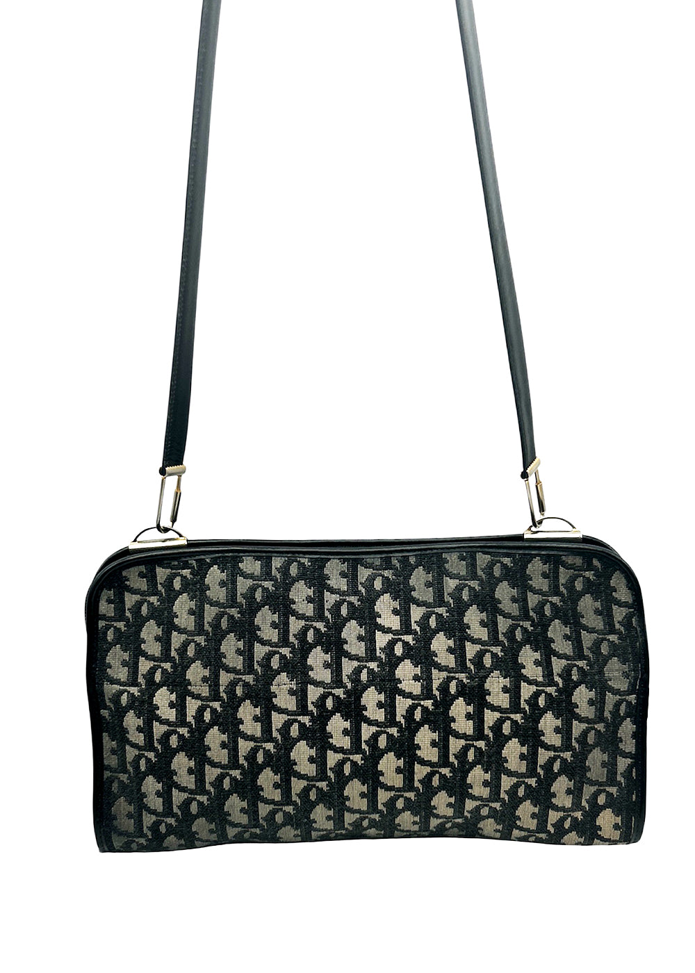 CHRISTIAN DIOR Trotter Edition Canvas & Leather Shoulder Bag