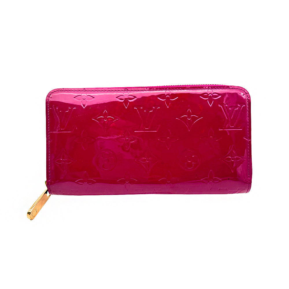 Louis Vuitton Patent Leather Wallet Rose-Red