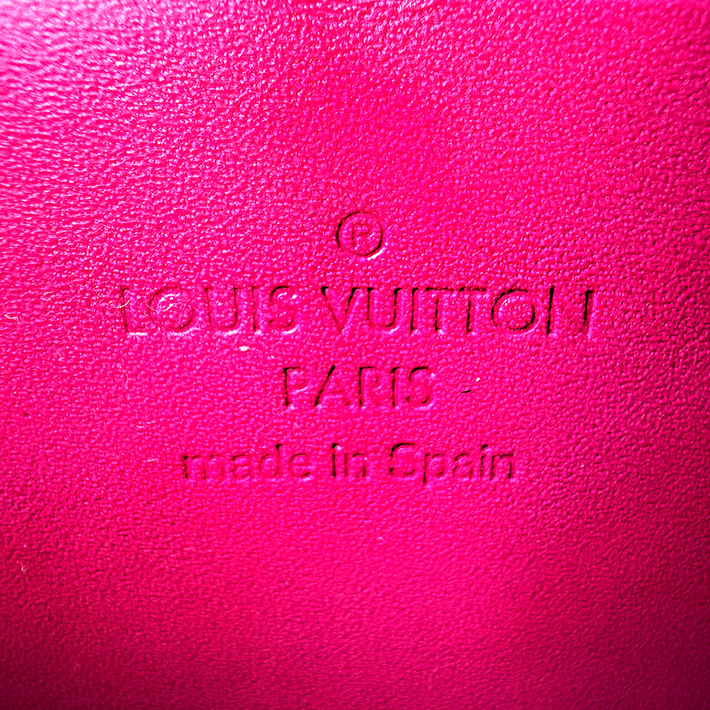 Louis Vuitton Patent Leather Wallet Rose-Red
