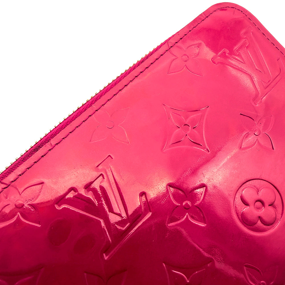 Louis Vuitton Patent Leather Wallet Rose-Red