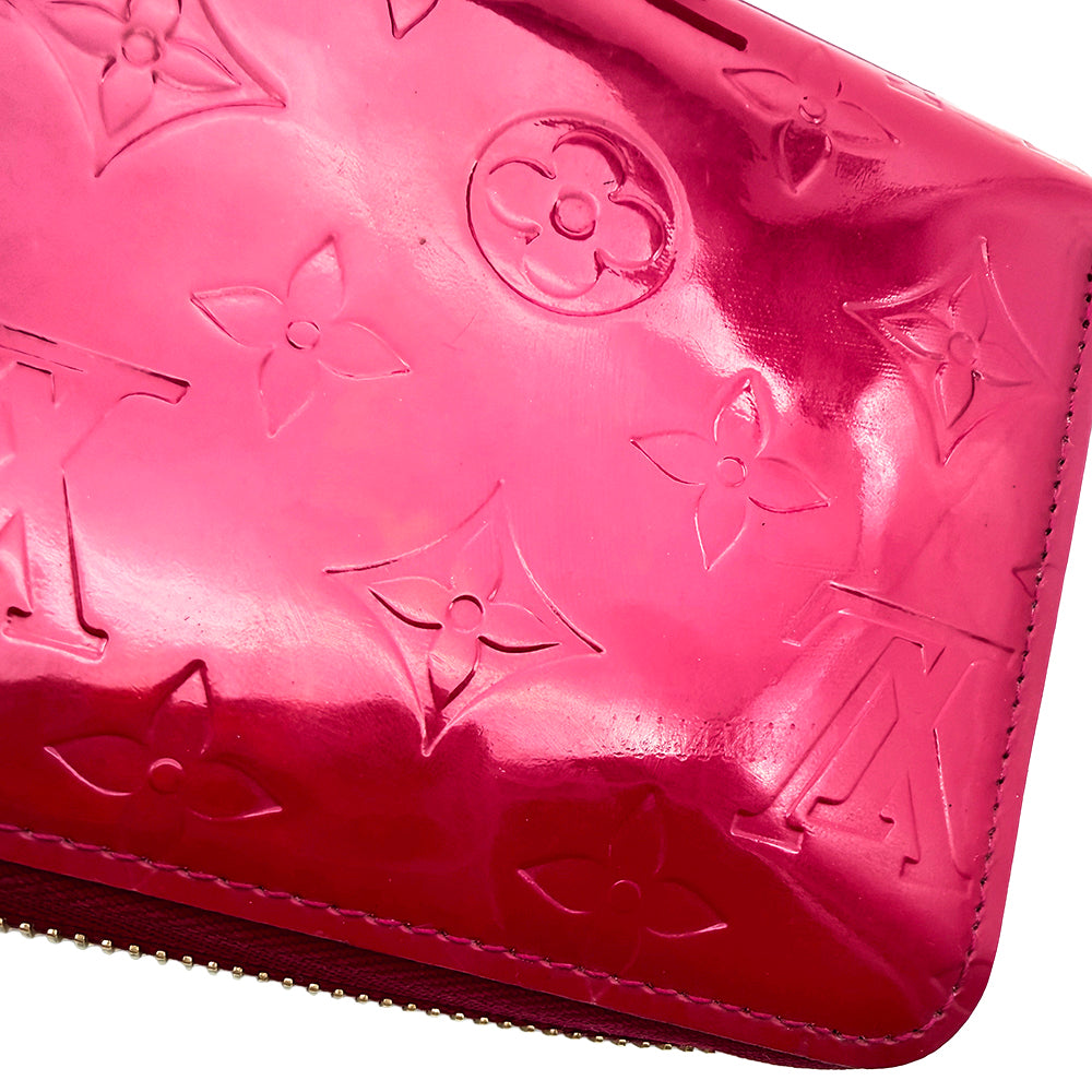 Louis Vuitton Patent Leather Wallet Rose-Red