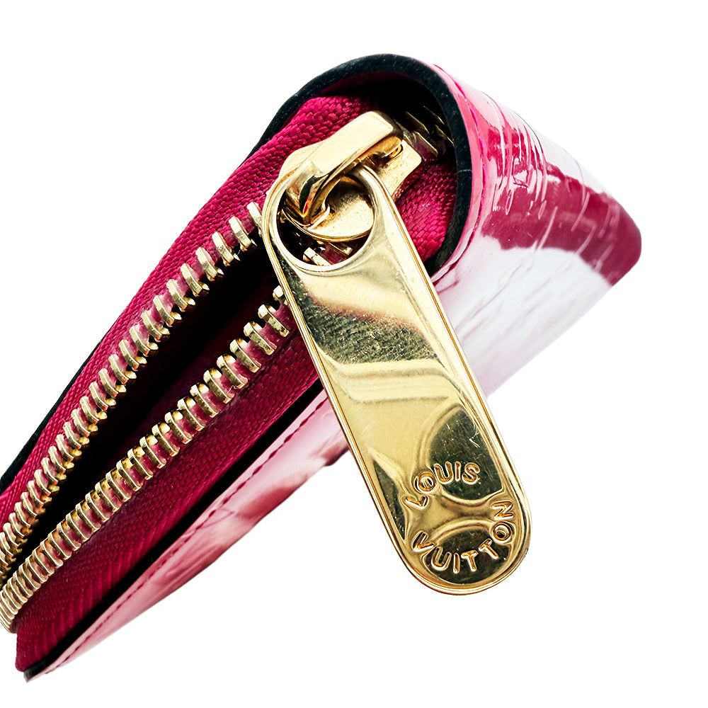 Louis Vuitton Patent Leather Wallet Rose-Red