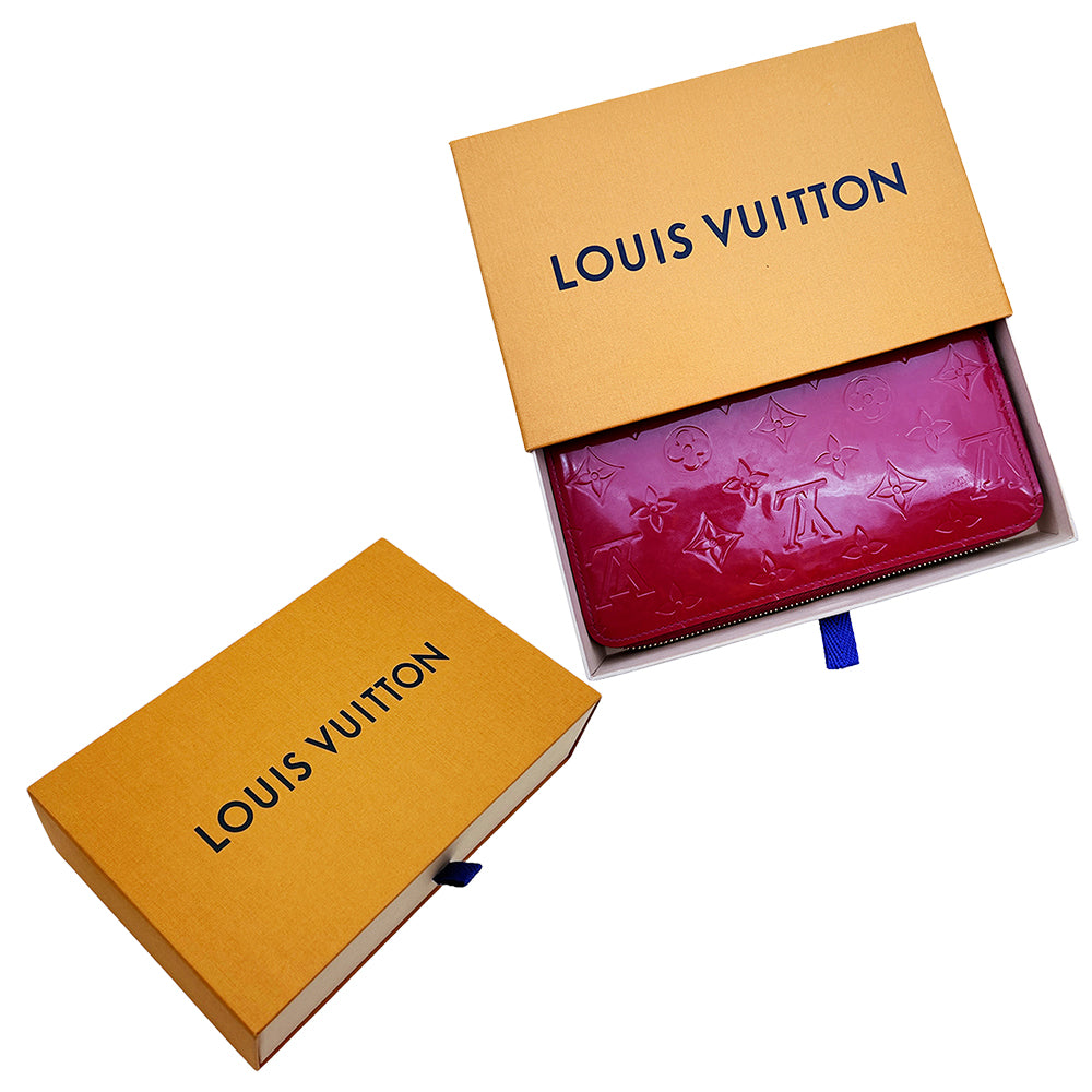 Louis Vuitton Patent Leather Wallet Rose-Red