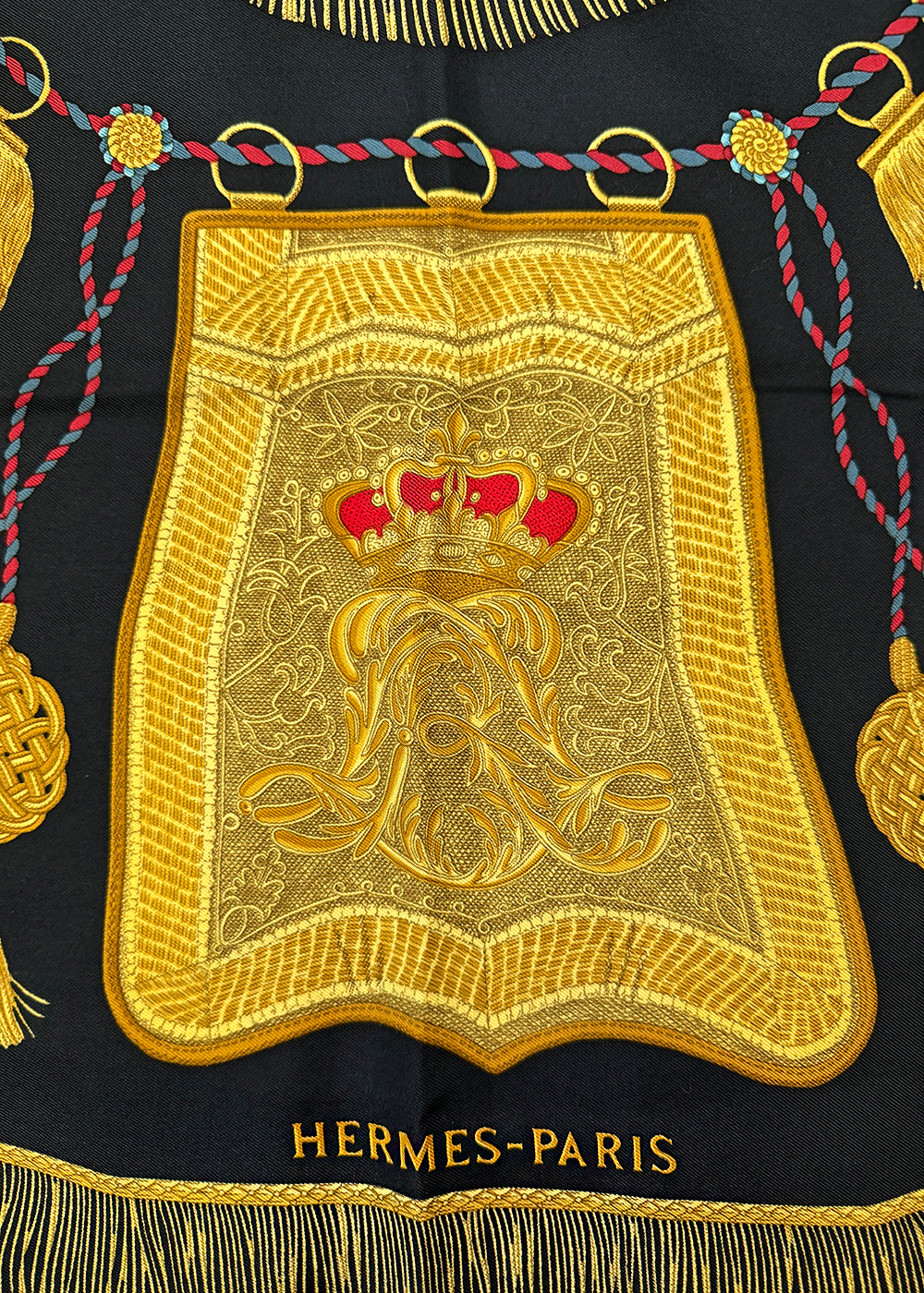 Hermès Poste et Cavalerie Silk Scarf