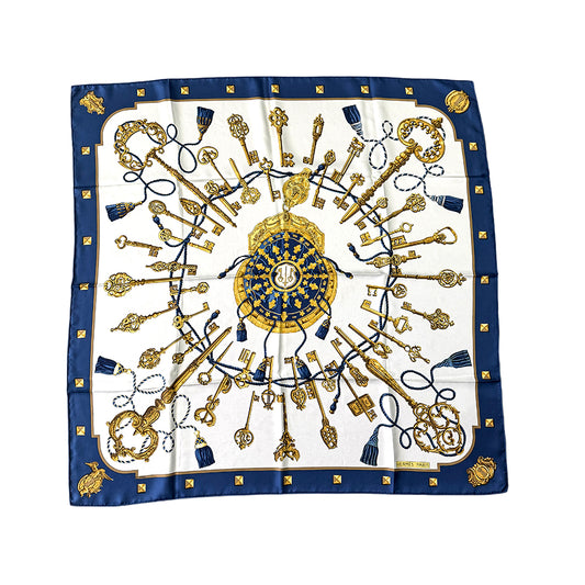 Hermès Les Clés Silk Scarf