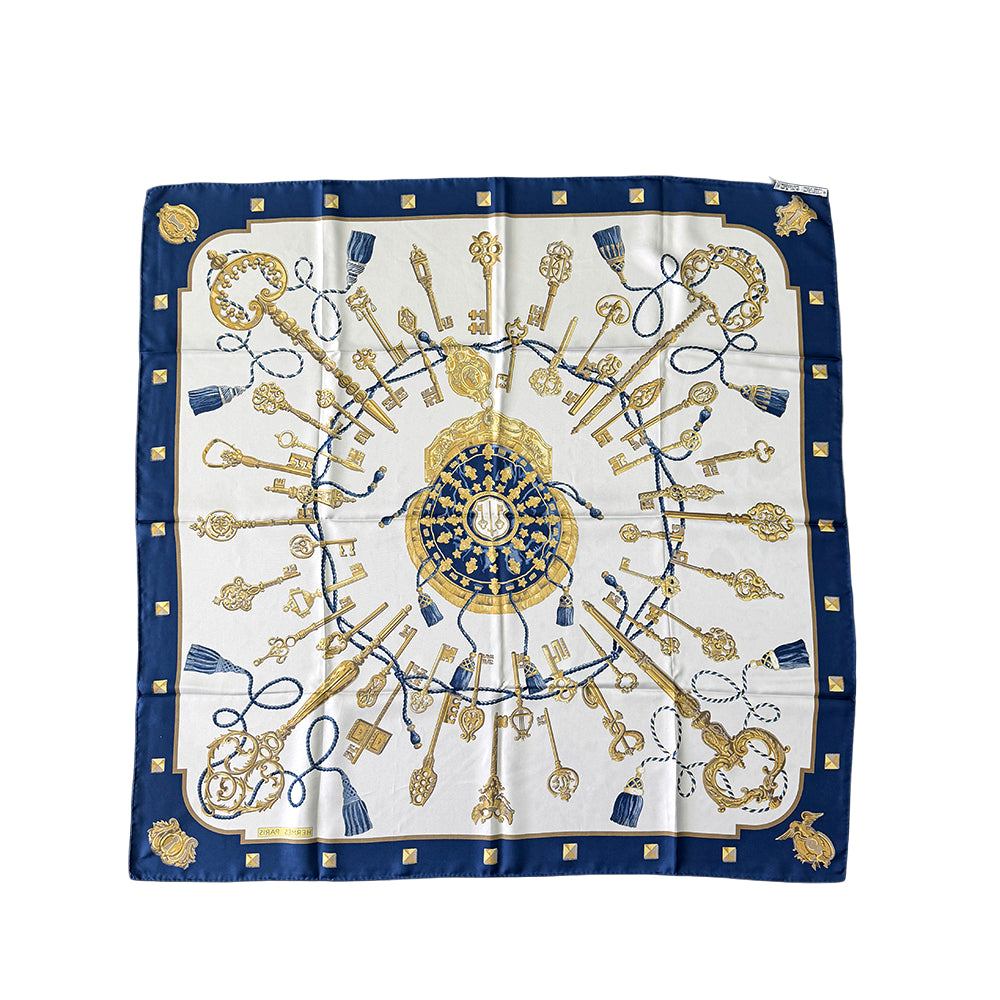 Hermès Les Clés Silk Scarf