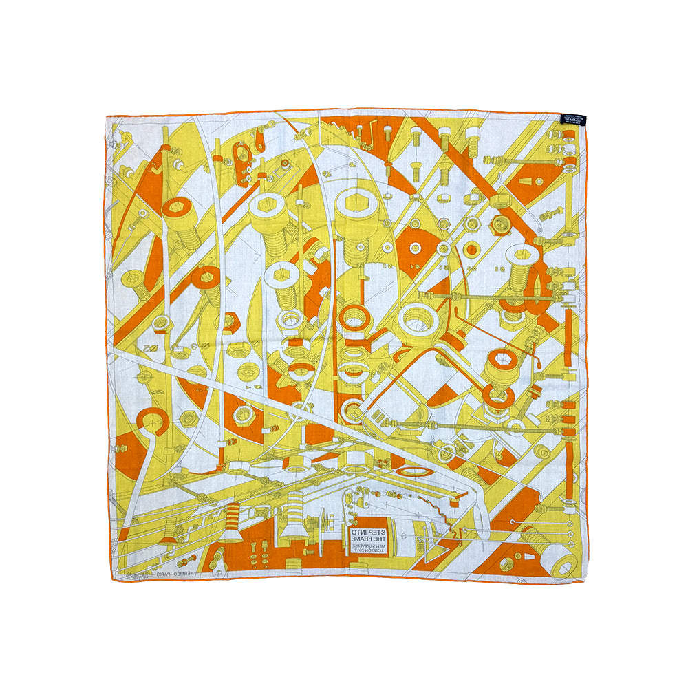 Hermès Step into the Frame 100% Cotton Scarf 2019 Men's Collection