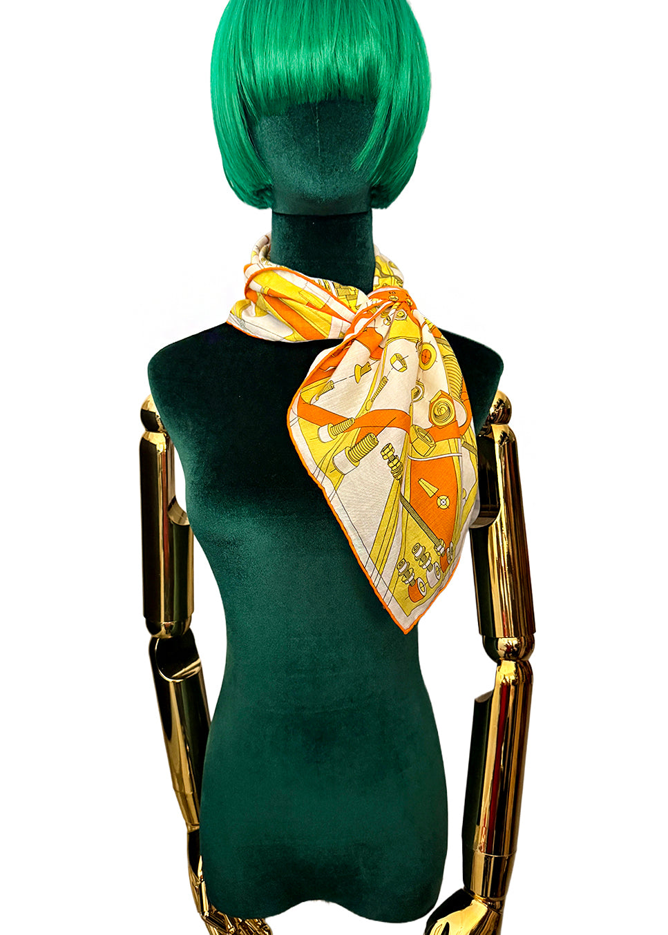 Hermès Step into the Frame 100% Cotton Scarf 2019 Men's Collection