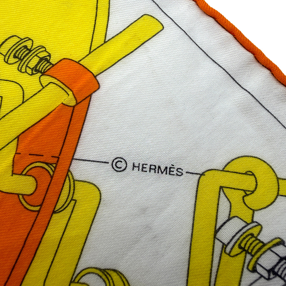Hermès Step into the Frame 100% Cotton Scarf 2019 Men's Collection