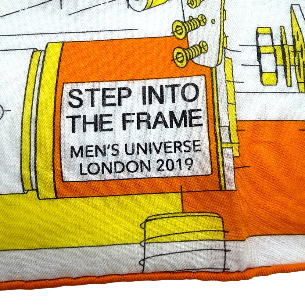 Hermès Step into the Frame 100% Cotton Scarf 2019 Men's Collection