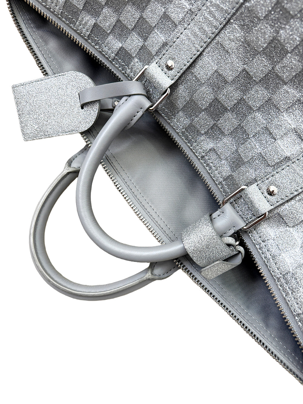 Louis Vuitton Keepall Bandoulière 50 Damier Glitter Silver Printemps Été 2022