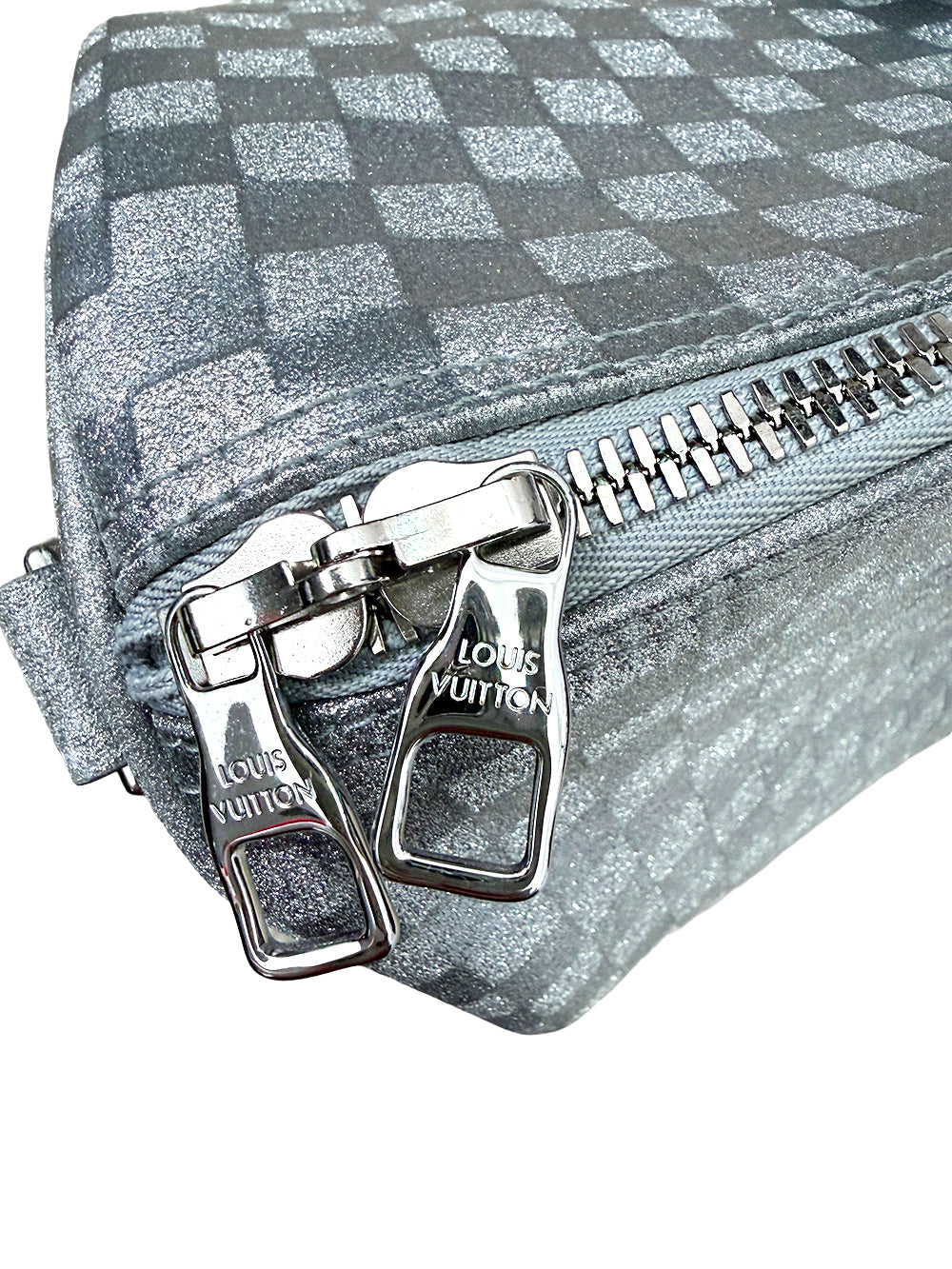 Louis Vuitton Keepall Bandoulière 50 Damier Glitter Silver Printemps Été 2022