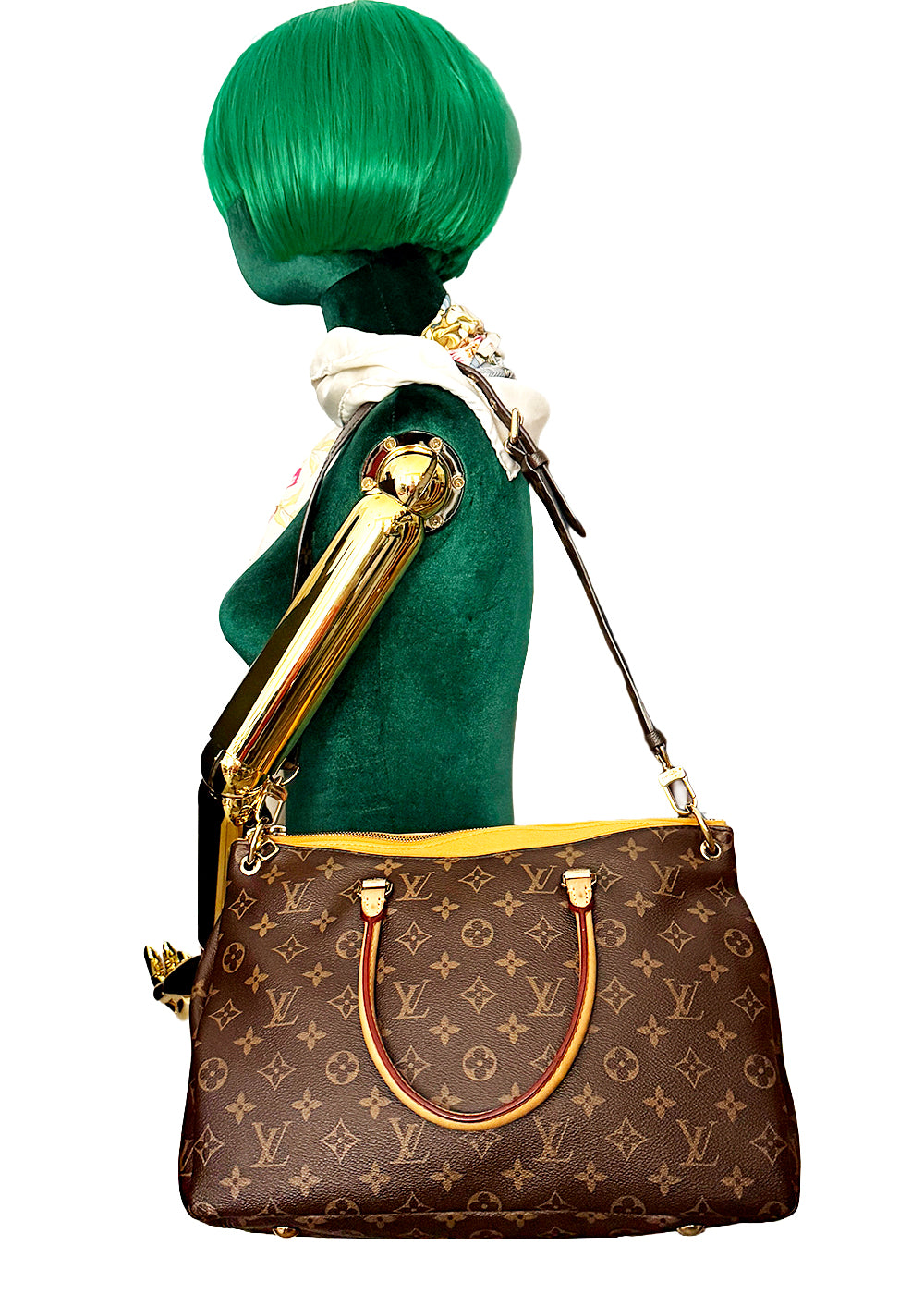 Louis Vuitton LV Monogram Pallas MM Tote Bag with Strap