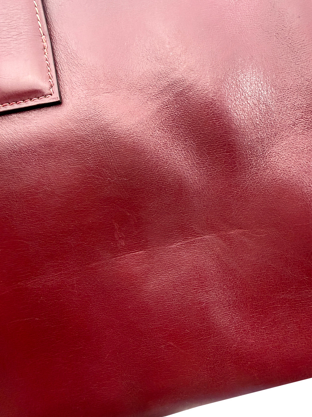 Hermès Jige PM Clutch Bag Dark Red Leather