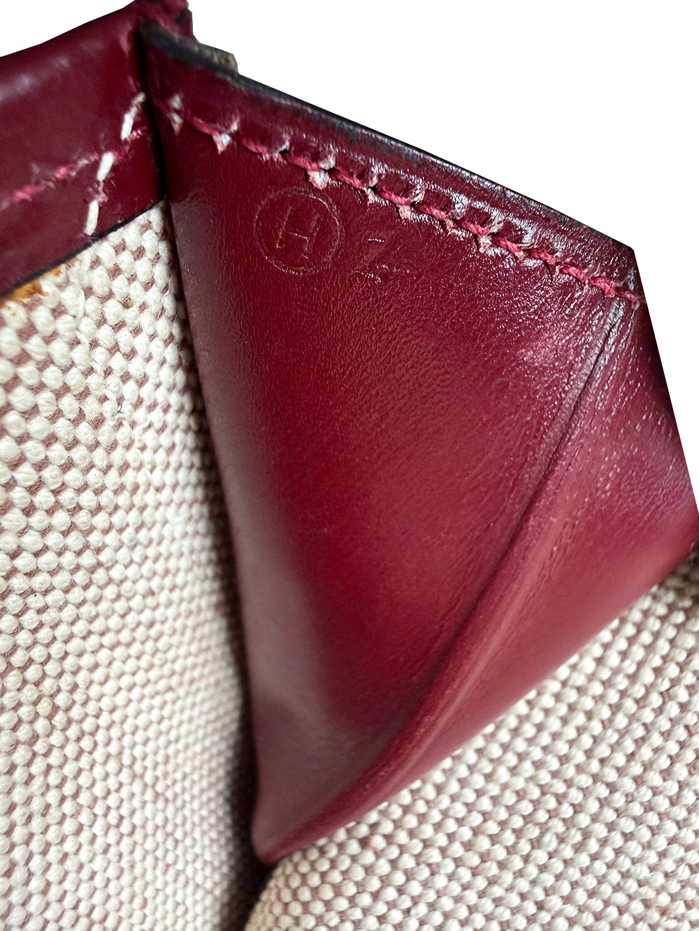 Hermès Jige PM Clutch Bag Dark Red Leather