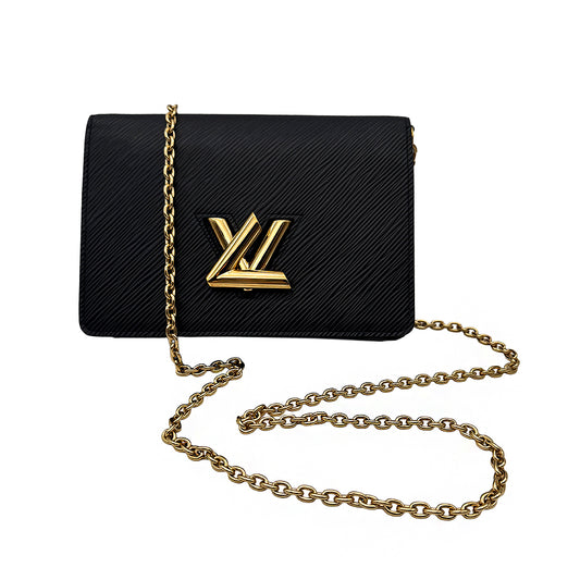 Louis Vuitton Epi Leather Twist Wallet with Chain