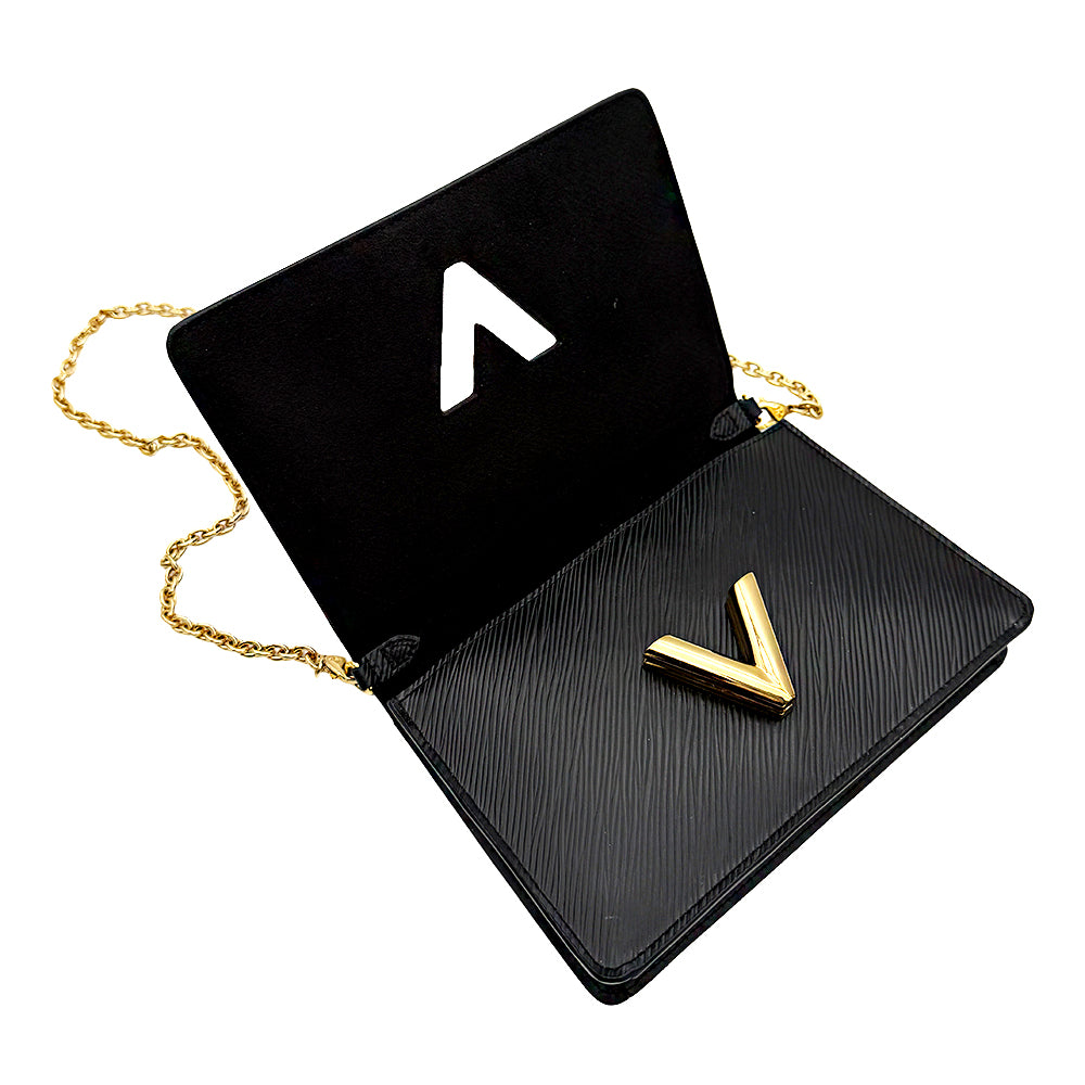 Louis Vuitton Epi Leather Twist Wallet with Chain