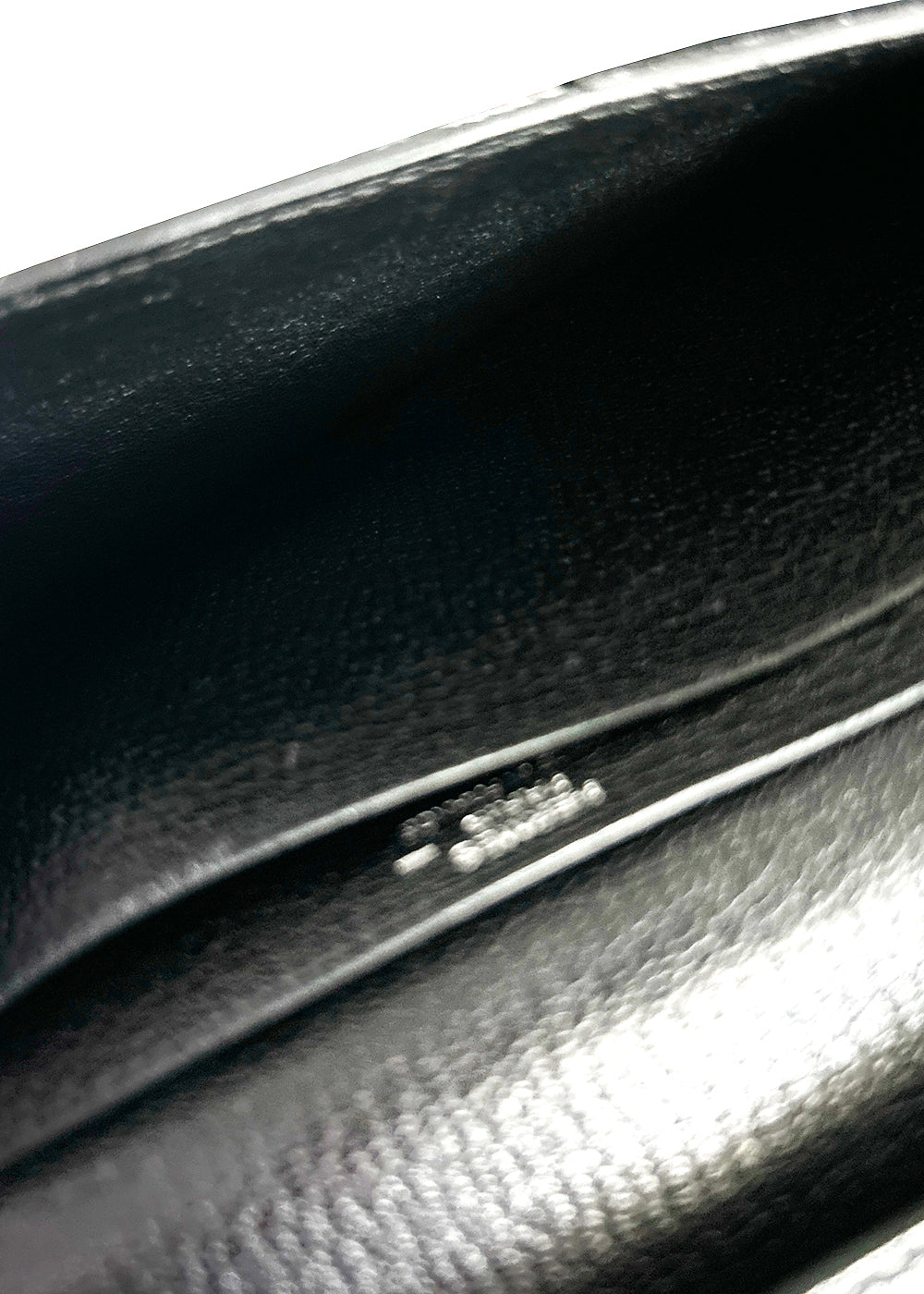 HERMES Lizard Bean Classic Long Wallet Black